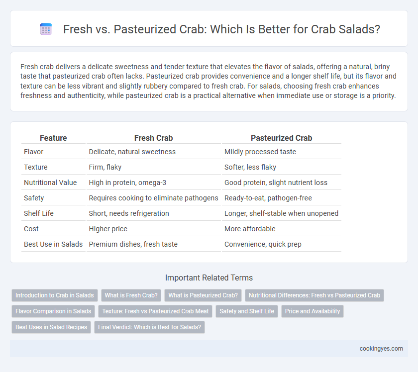Fresh vs. Pasteurized Crab: Which Is Better for Crab Salads?