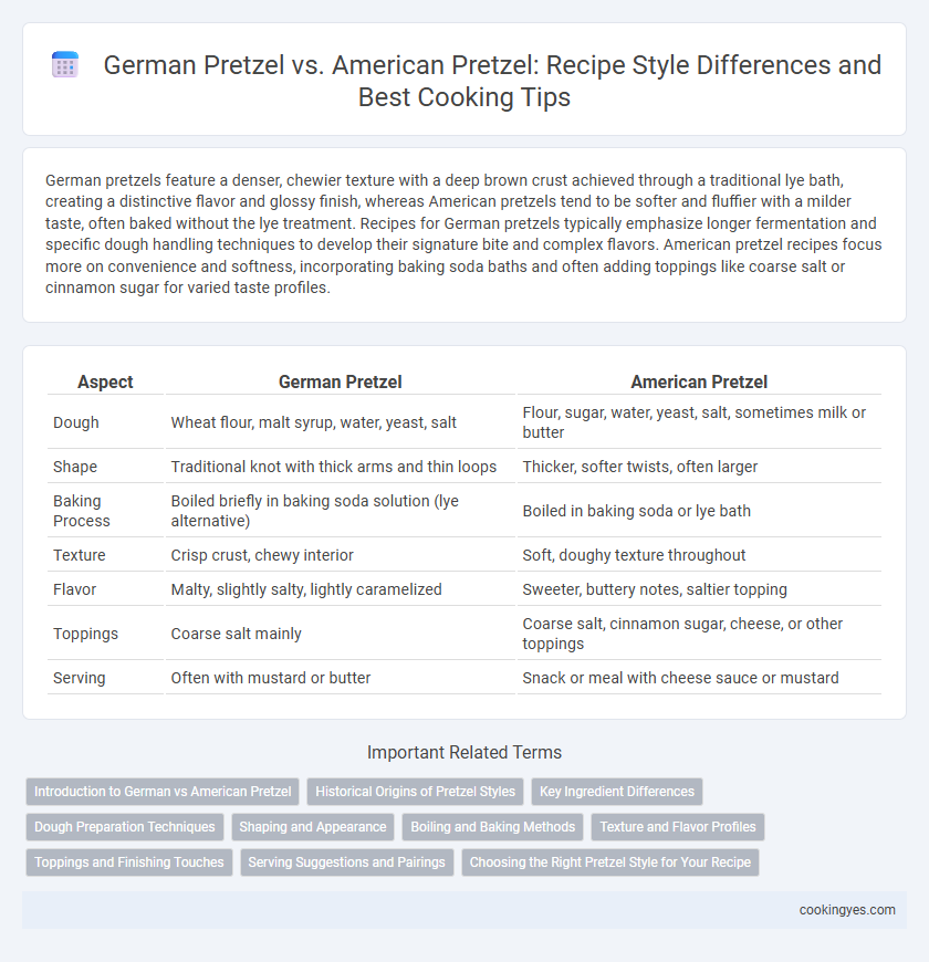 German Pretzel vs. American Pretzel: Recipe Style Differences and Best Cooking Tips