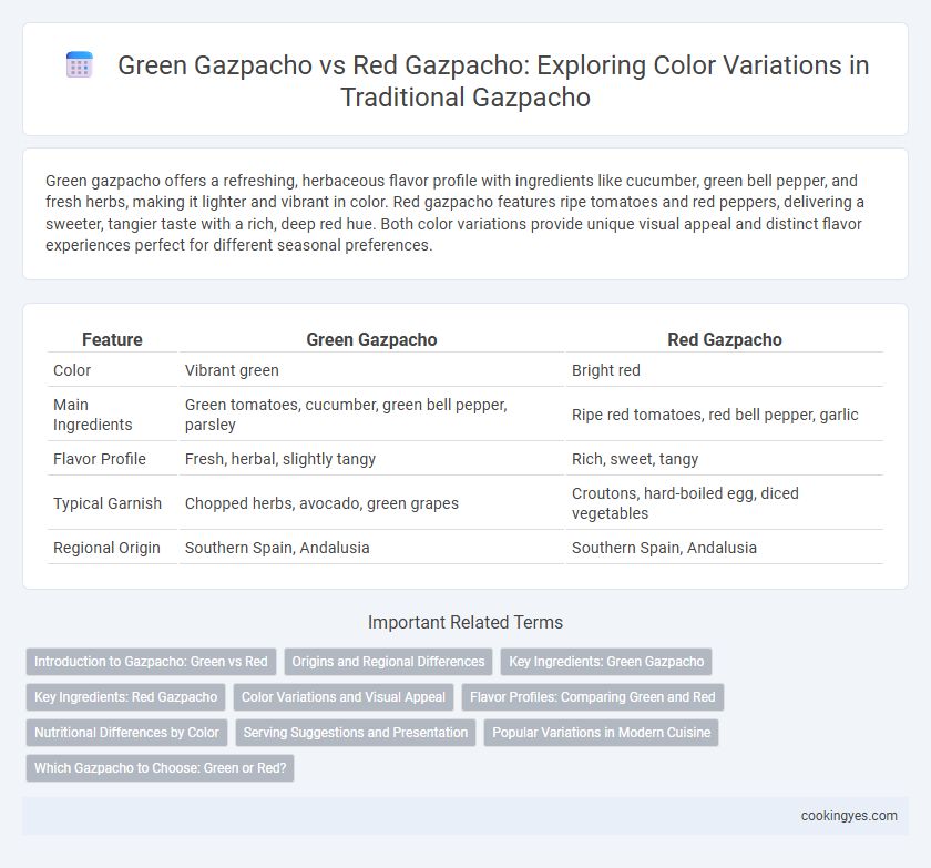 Green Gazpacho vs Red Gazpacho: Exploring Color Variations in Traditional Gazpacho