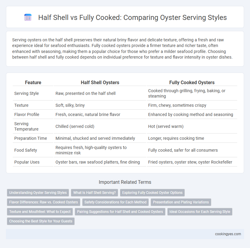 Half Shell vs Fully Cooked: Comparing Oyster Serving Styles