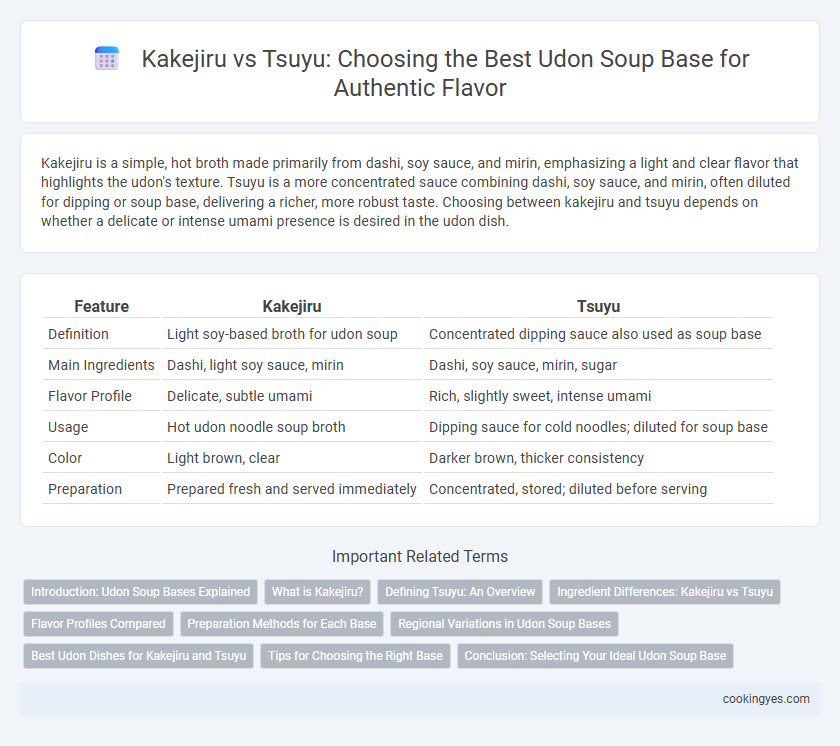 Kakejiru vs Tsuyu: Choosing the Best Udon Soup Base for Authentic Flavor