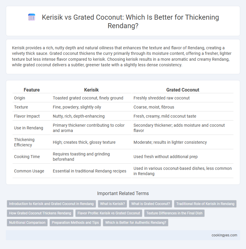 Kerisik vs Grated Coconut: Which Is Better for Thickening Rendang?