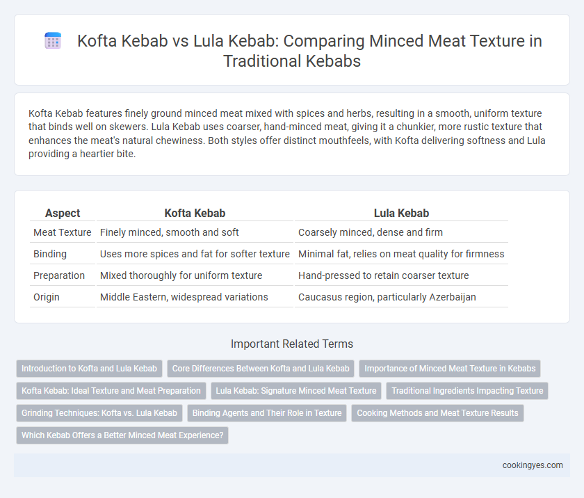 Kofta Kebab vs Lula Kebab: Comparing Minced Meat Texture in Traditional Kebabs