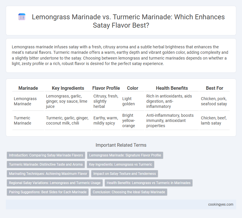 Lemongrass Marinade vs. Turmeric Marinade: Which Enhances Satay Flavor Best?