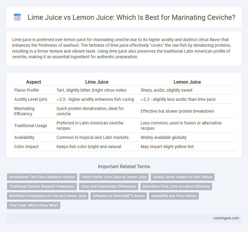 Lime Juice vs Lemon Juice: Which Is Best for Marinating Ceviche?