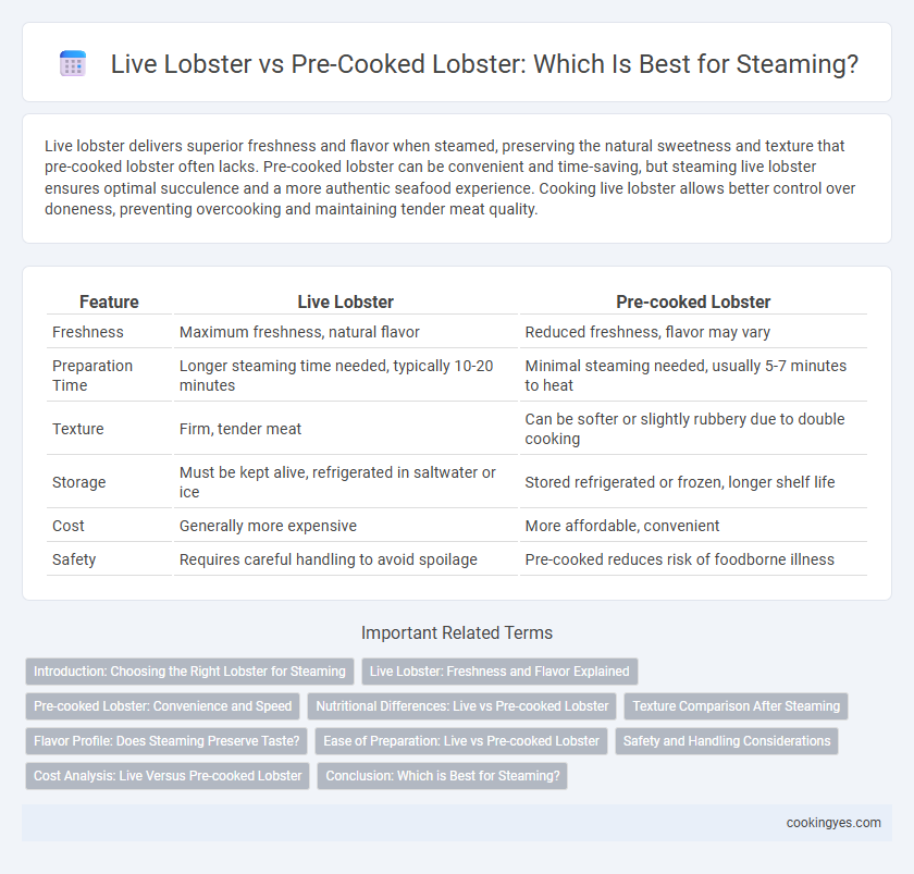 Live Lobster vs Pre-Cooked Lobster: Which Is Best for Steaming?
