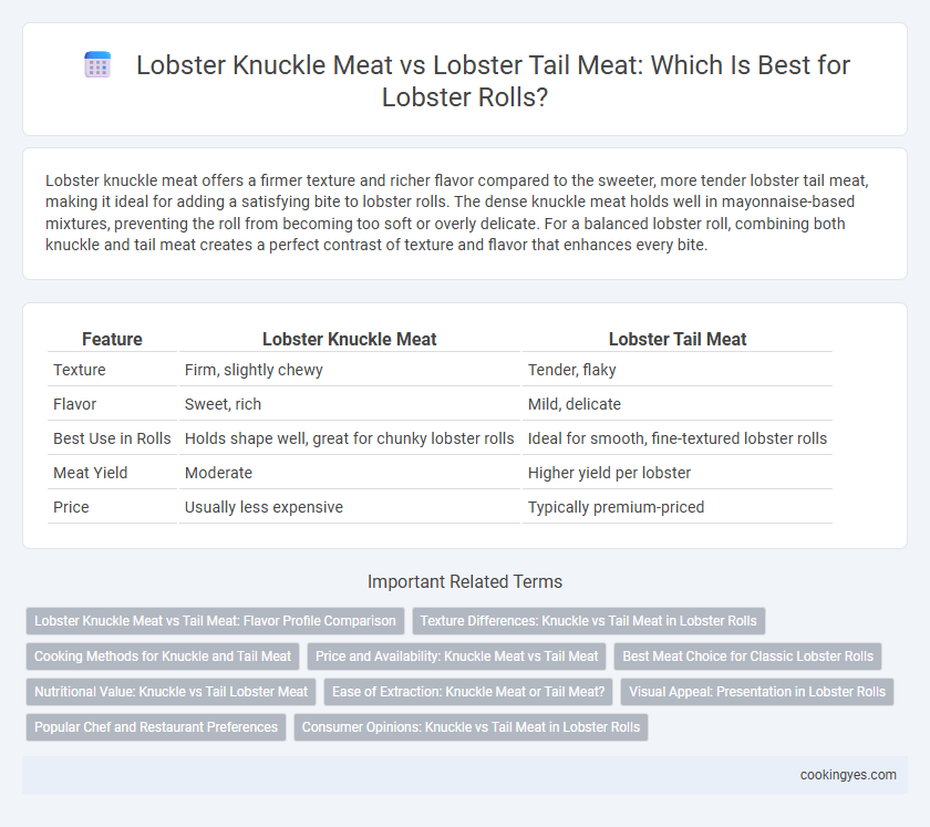 Lobster Knuckle Meat vs Lobster Tail Meat: Which Is Best for Lobster Rolls?