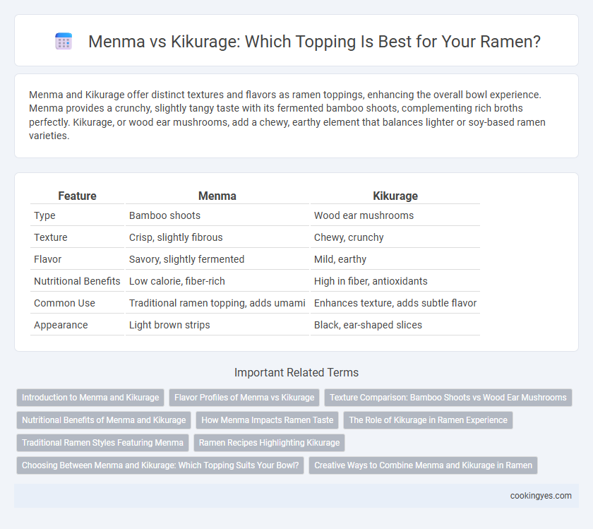 Menma vs Kikurage: Which Topping Is Best for Your Ramen?