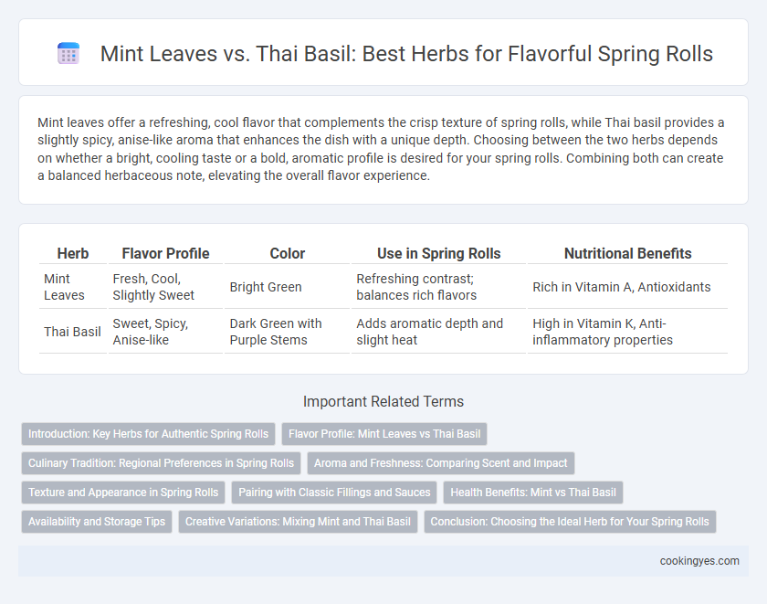 Mint Leaves vs. Thai Basil: Best Herbs for Flavorful Spring Rolls