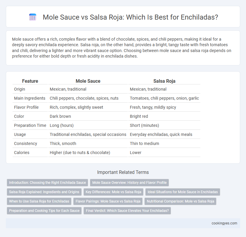 Mole Sauce vs Salsa Roja: Which Is Best for Enchiladas?