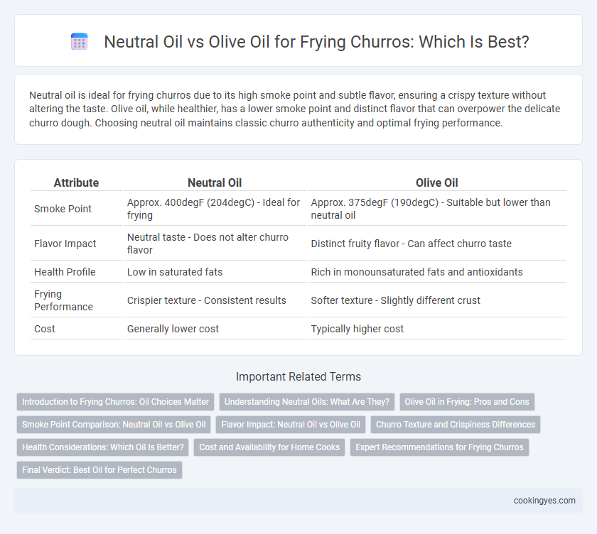 Neutral Oil vs Olive Oil for Frying Churros: Which Is Best?