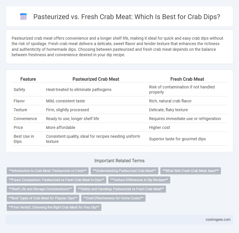 Pasteurized vs. Fresh Crab Meat: Which Is Best for Crab Dips?