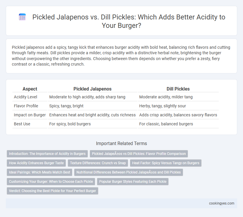 Pickled Jalapenos vs. Dill Pickles: Which Adds Better Acidity to Your Burger?