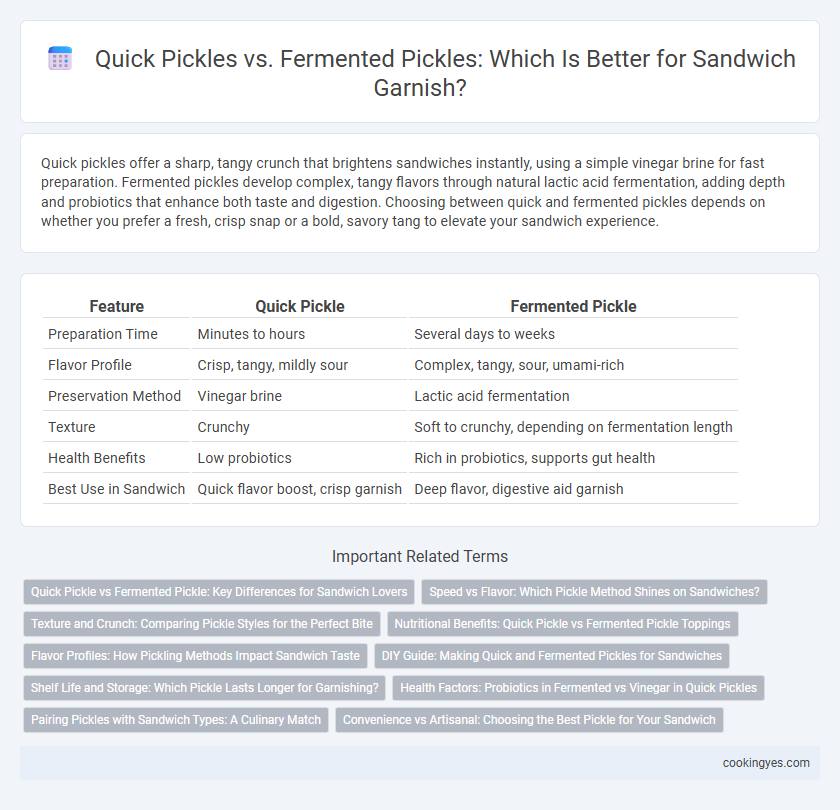 Quick Pickles vs. Fermented Pickles: Which Is Better for Sandwich Garnish?