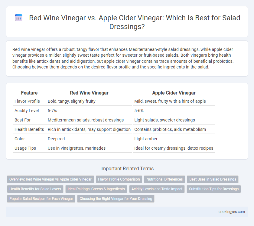 Red Wine Vinegar vs. Apple Cider Vinegar: Which Is Best for Salad Dressings?