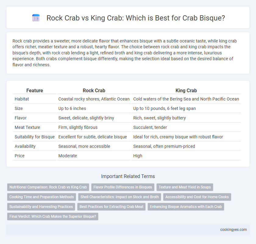 Rock Crab vs King Crab: Which is Best for Crab Bisque?