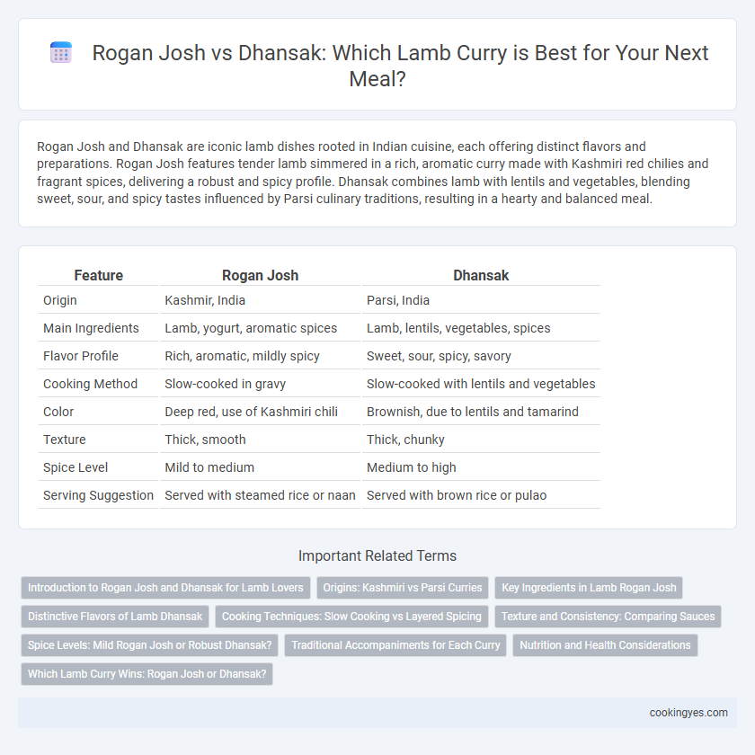 Rogan Josh vs Dhansak: Which Lamb Curry is Best for Your Next Meal?