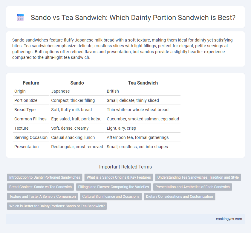 Sando vs Tea Sandwich: Which Dainty Portion Sandwich is Best?