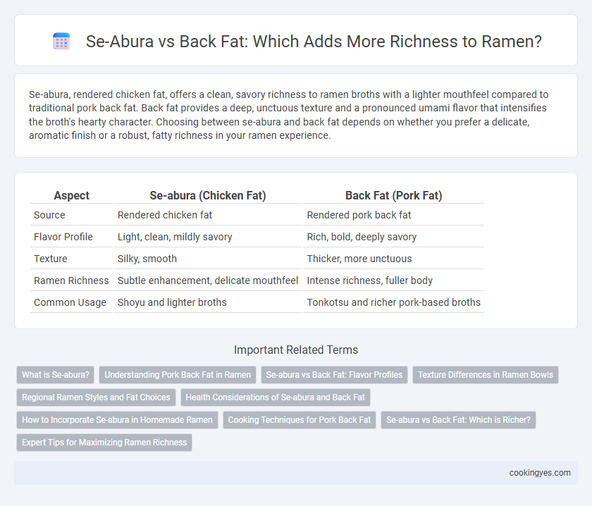 Se-Abura vs Back Fat: Which Adds More Richness to Ramen?