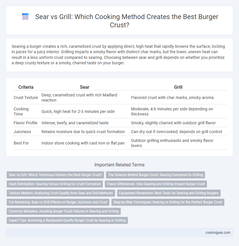 Sear vs Grill: Which Cooking Method Creates the Best Burger Crust?