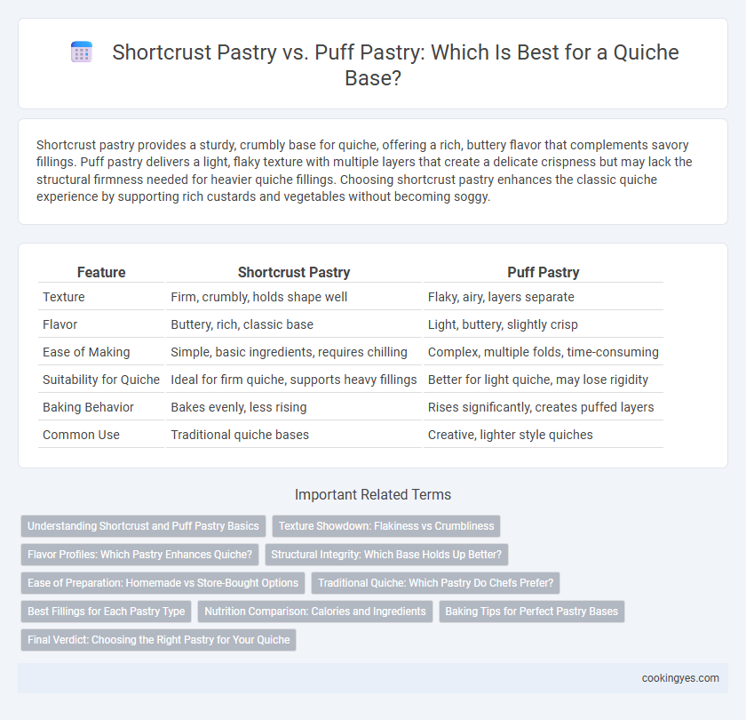 Shortcrust Pastry vs. Puff Pastry: Which Is Best for a Quiche Base?