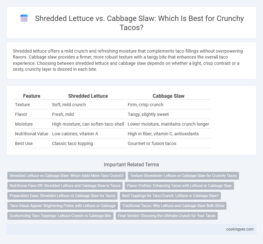 Shredded Lettuce vs. Cabbage Slaw: Which Is Best for Crunchy Tacos?