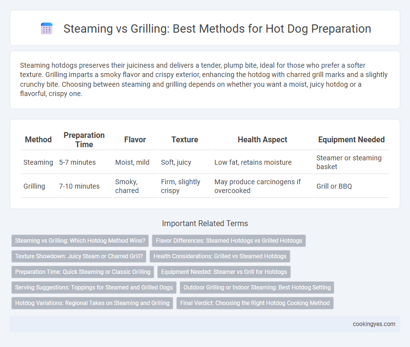 Steaming vs Grilling: Best Methods for Hot Dog Preparation