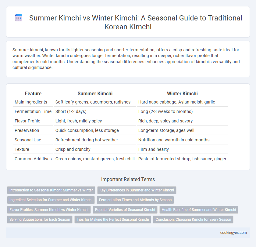 Summer Kimchi vs Winter Kimchi: A Seasonal Guide to Traditional Korean Kimchi