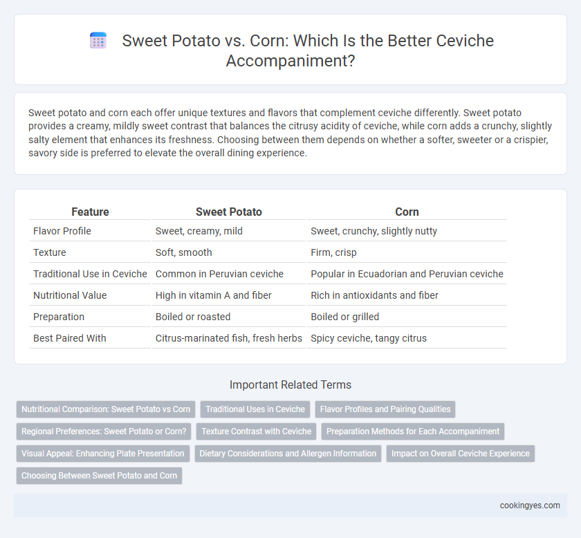 Sweet Potato vs. Corn: Which Is the Better Ceviche Accompaniment?
