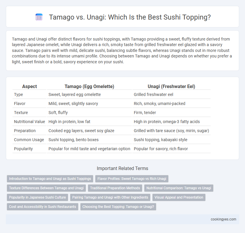 Tamago vs. Unagi: Which Is the Best Sushi Topping?