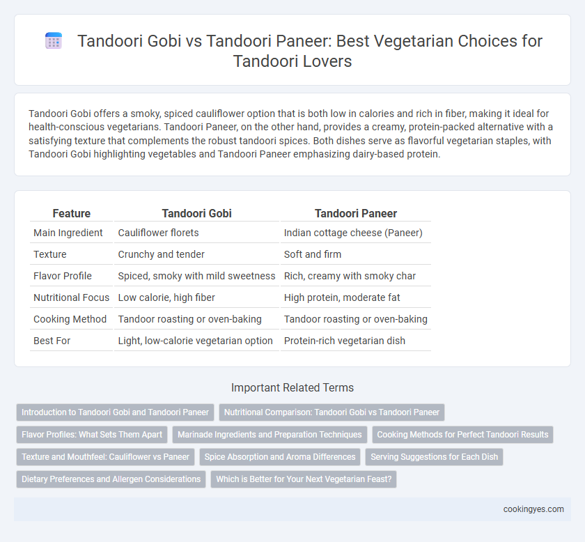Tandoori Gobi vs Tandoori Paneer: Best Vegetarian Choices for Tandoori Lovers