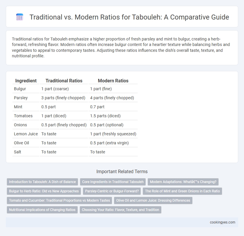 Traditional vs. Modern Ratios for Tabouleh: A Comparative Guide