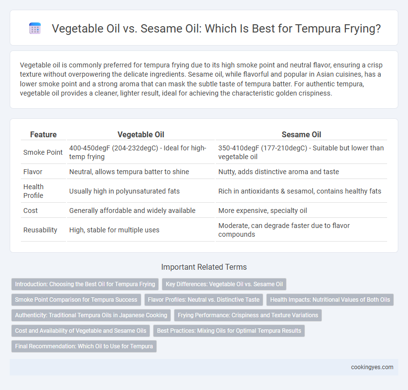 Vegetable Oil vs. Sesame Oil: Which Is Best for Tempura Frying?