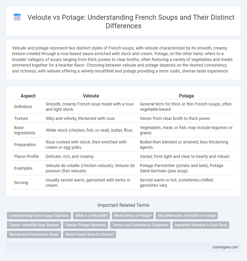 Veloute vs Potage: Understanding French Soups and Their Distinct Differences