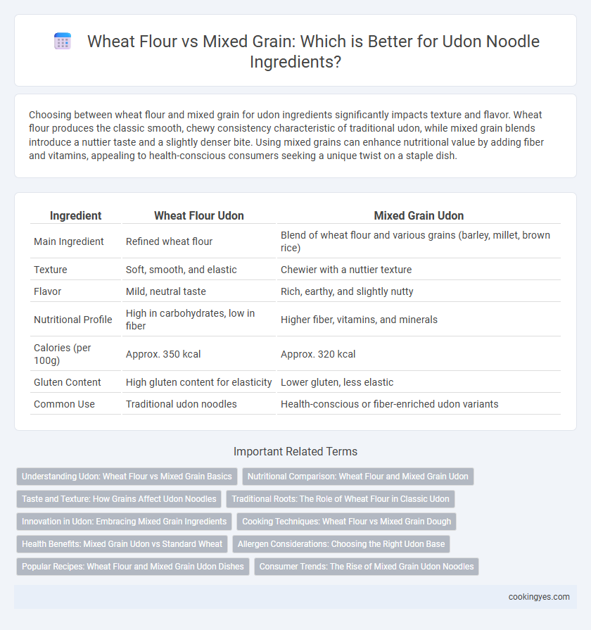 Wheat Flour vs Mixed Grain: Which is Better for Udon Noodle Ingredients?