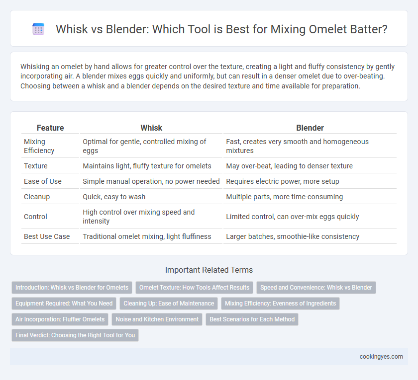 Whisk vs Blender: Which Tool is Best for Mixing Omelet Batter?