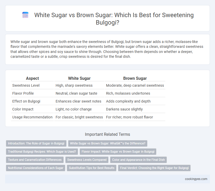 White Sugar vs Brown Sugar: Which Is Best for Sweetening Bulgogi?