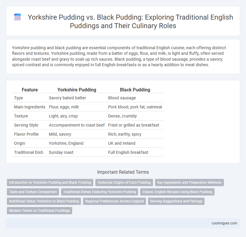 Yorkshire Pudding vs. Black Pudding: Exploring Traditional English Puddings and Their Culinary Roles