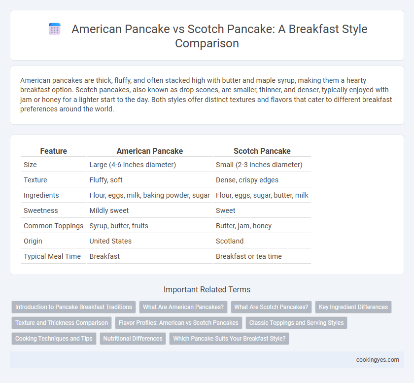 American Pancake vs Scotch Pancake: A Breakfast Style Comparison