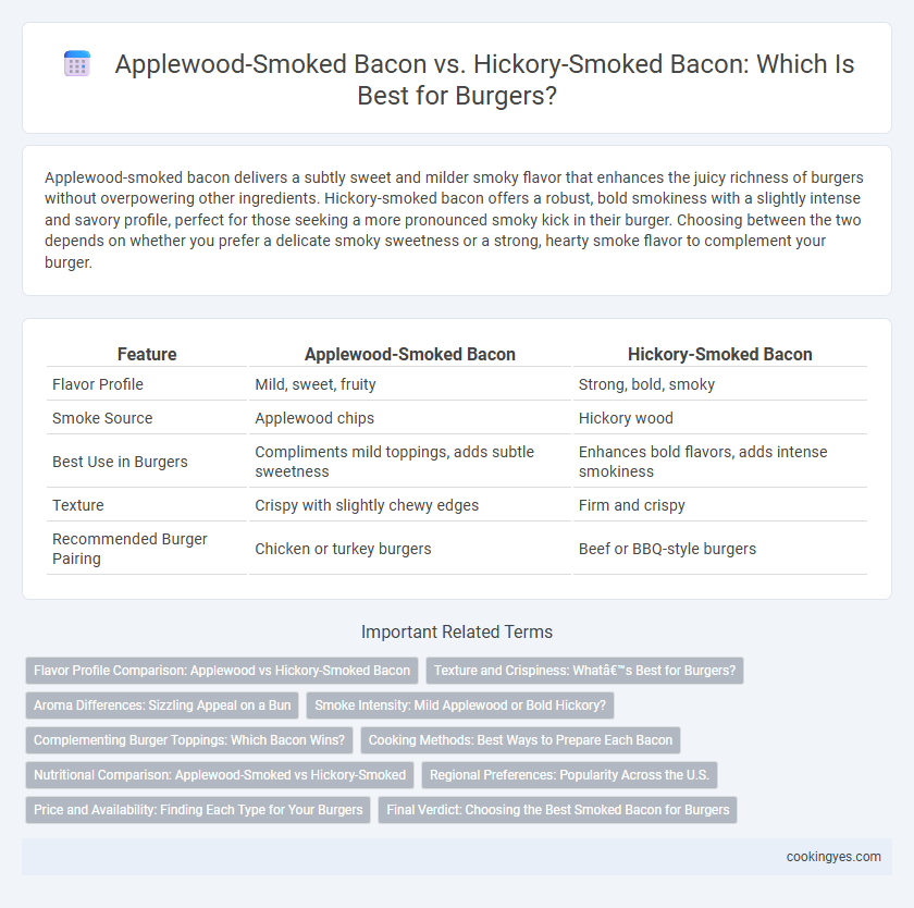 Applewood-Smoked Bacon vs. Hickory-Smoked Bacon: Which Is Best for Burgers?