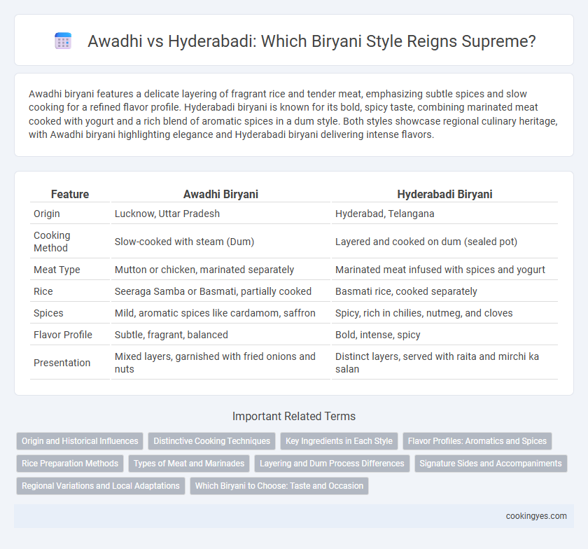 Awadhi vs Hyderabadi: Which Biryani Style Reigns Supreme?