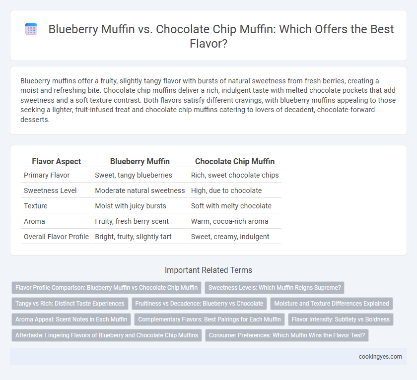 Blueberry Muffin vs. Chocolate Chip Muffin: Which Offers the Best Flavor?