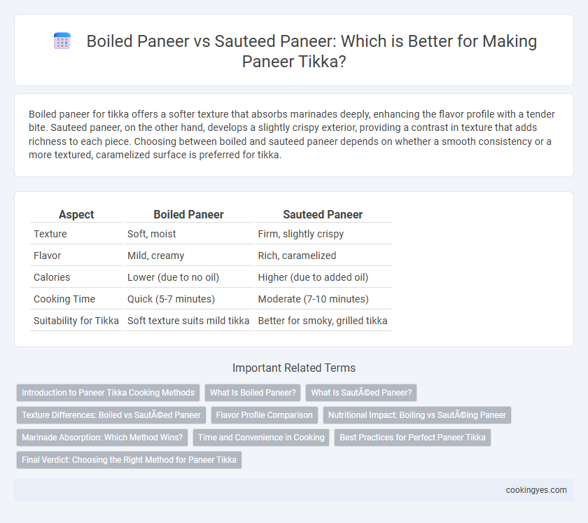 Boiled Paneer vs Sauteed Paneer: Which is Better for Making Paneer Tikka?