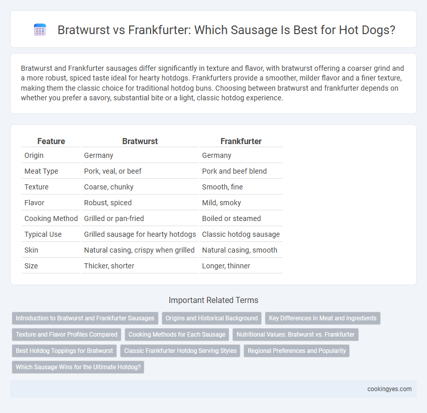 Bratwurst vs Frankfurter: Which Sausage Is Best for Hot Dogs?