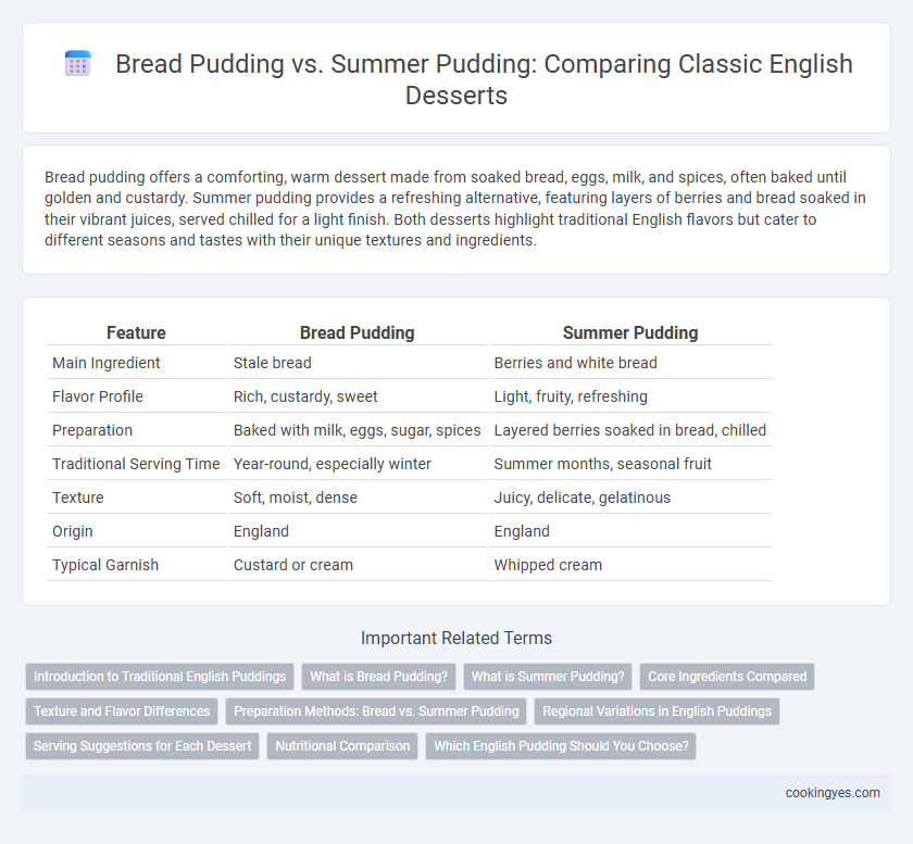 Bread Pudding vs. Summer Pudding: Comparing Classic English Desserts