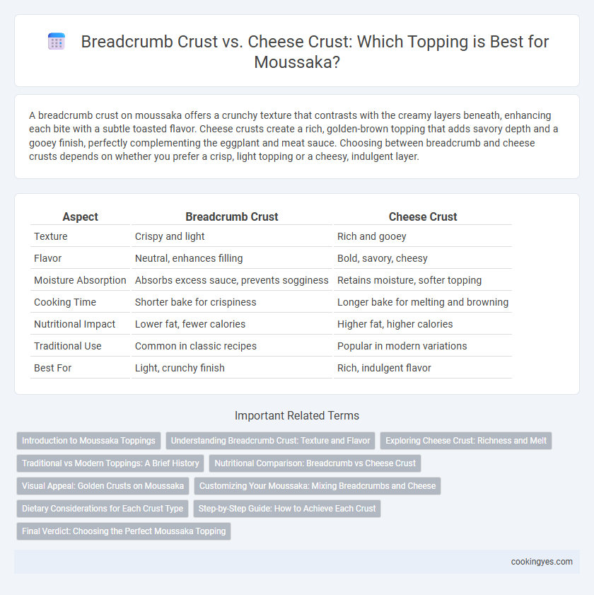 Breadcrumb Crust vs. Cheese Crust: Which Topping is Best for Moussaka?