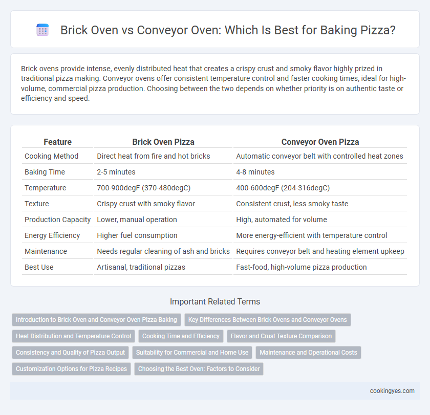 Brick Oven vs Conveyor Oven: Which Is Best for Baking Pizza?