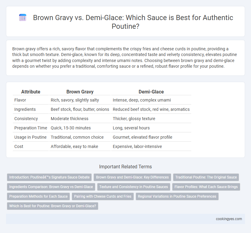 Brown Gravy vs. Demi-Glace: Which Sauce is Best for Authentic Poutine?