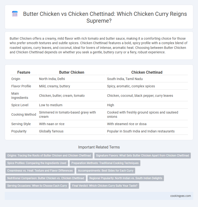 Butter Chicken vs Chicken Chettinad: Which Chicken Curry Reigns Supreme?