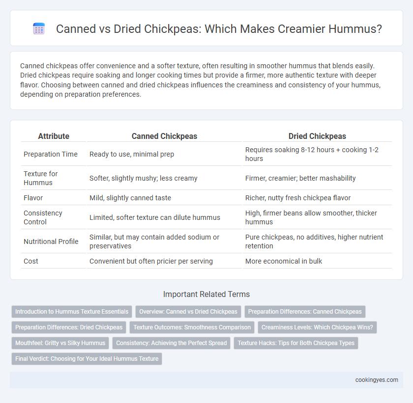 Canned vs Dried Chickpeas: Which Makes Creamier Hummus?